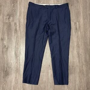 Suitsupply Pants Men's 38x28 Blue Sienna Wool Trousers Dress